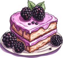 cartone animato torta , illustrazione, carino disegno, maglietta, ai generativo png