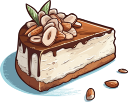 Karikatur Kuchen , Illustration, süß Design, ai generativ png