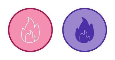 Unique Flame Vector Icon