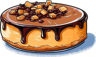 Karikatur Kuchen , Illustration, süß Design, ai generativ png