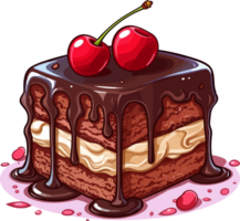 Cartoon Cake , illustration, Cute Design, Tshirt, png