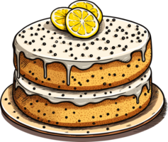 Cartoon Cake , illustration, Cute Design, png