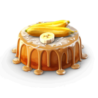 cartone animato torta , illustrazione, carino disegno, maglietta, ai generativo png