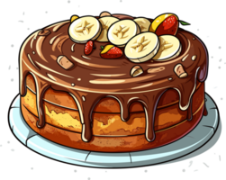 Karikatur Kuchen , Illustration, süß Design, ai generativ png