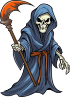 Cartoon The Grim Reaper Colorful , Tshirt Design , illustration, png