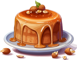 cartone animato torta , illustrazione, carino disegno, ai generativo png