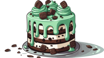 Cartoon Cake , illustration, Cute Design, png