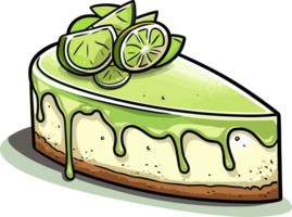 Karikatur Kuchen , Illustration, süß Design, ai generativ png