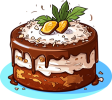 Cartoon Cake , illustration, Cute Design, Tshirt, png