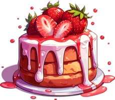 Cartoon Cake , illustration, Cute Design, png