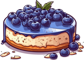 Karikatur Kuchen , Illustration, süß Design, T-Shirt, ai generativ png