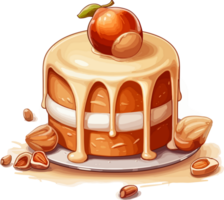 Cartoon Cake , illustration, Cute Design, png