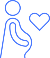 Pregnant women line icon png