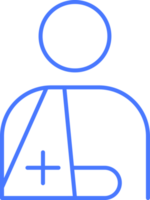 Broken arm line icon png