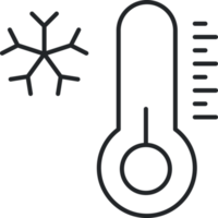 Cold temperature line icon png