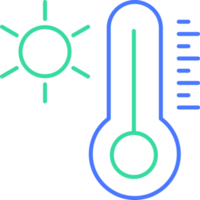 Hot temperature line icon png