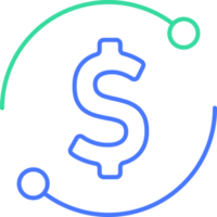 Money technology line icon png