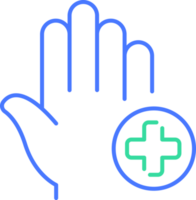 Hand health line icon png