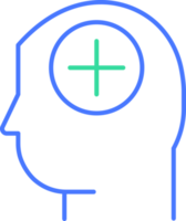 Brain health line icon png