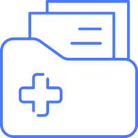 Medical folder line icon png