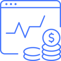 argent moniteur ligne icône png