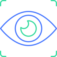 icono de línea de enfoque del ojo png