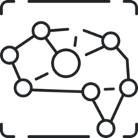 cérebro Verifica acima linha ícone png