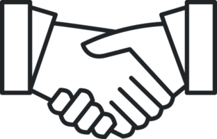 Handshake line icon png