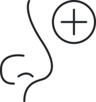 Nose line icon png