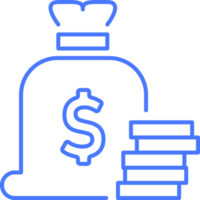 money bag line icon png