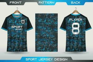 Sports jersey and t-shirt template sports jersey design. Sports design for football, racing, gaming jersey. with front, back view and pattern. vector