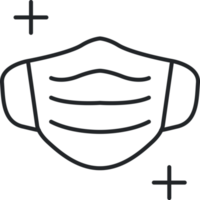 Face mask line icon png