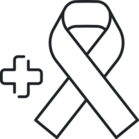 Awareness ribbon line icon png