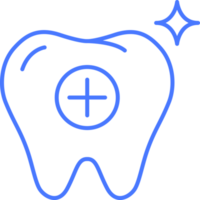 Dental tooth line icon png