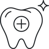 dental diente línea icono png