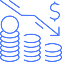 decrease money line icon png