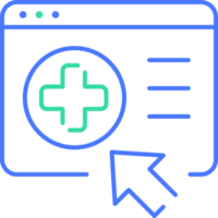 Medical online line icon png