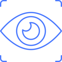 icono de línea de enfoque del ojo png