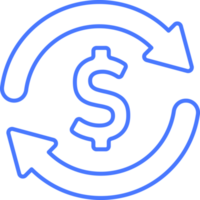 money exchange line icon png