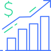 croissance graphique ligne icône png