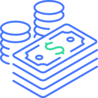 Stack money line icon png