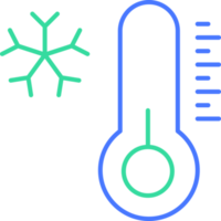 Cold temperature line icon png