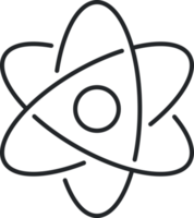 icono de línea de átomo png