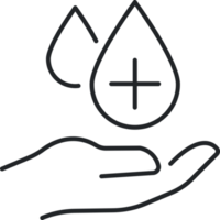 Blood donation line icon png