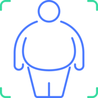 Fat man line icon png