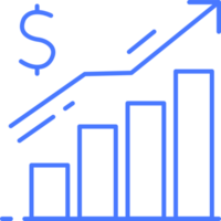 growth chart line icon png