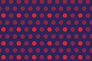 simple abstract seamlees red colour polka dot pattern on royal blue colour background vector