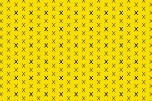modern abstract seamlees black cross pattern on yellow background vector