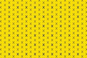 modern abstract seamlees black cross pattern on yellow background vector