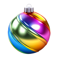 Natale colorato sfera. ai generato png